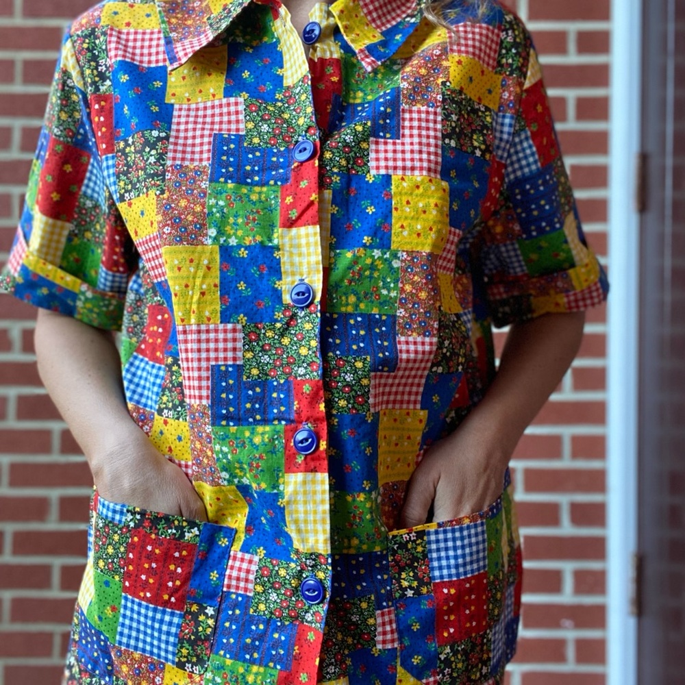 Vintage Patchwork Shirt - image 2
